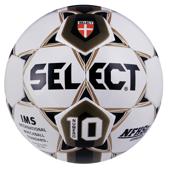 Select IMS/NFHS Numero 10 Soccer Ball Wt/Bk/Gold - Closeout Sale ...