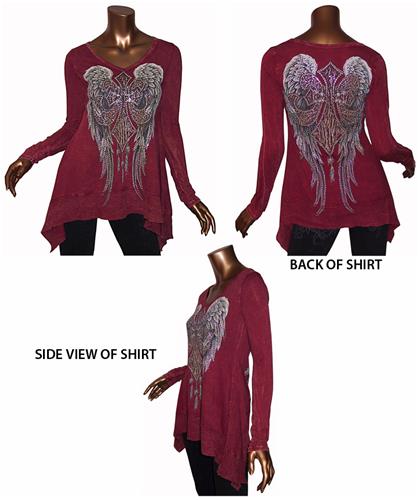 Vocal Mineral Wash Long Sleeve V-Neck Tunic