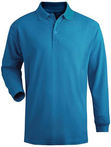 Edwards Mens Long Sleeve Blended Pique Polo. Printing is available for this item.