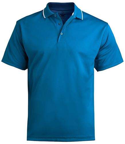 Edwards Mens Tipped Collar Dry-Mesh Polo Shirt. Printing is available for this item.