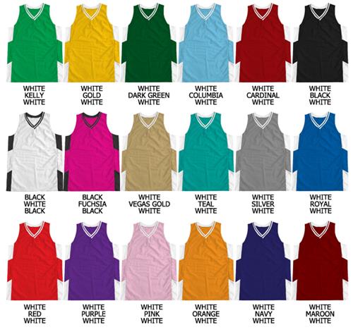 Basketball Dazzle Cloth V-Neck Jerseys. Printing is available for this item.