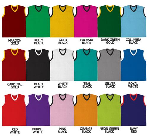 Basketball Dazzle Cloth Contrasting Trim Jerseys. Printing is available for this item.