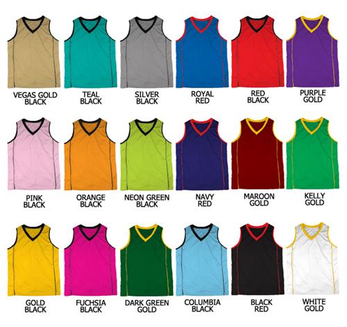 Basketball Dazzle Cloth w/Piping on Sides Jerseys. Printing is available for this item.