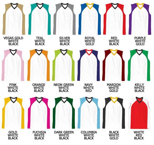 Basketball 2 Color Dazzle Cloth V-Neck Jersey. Printing is available for this item.