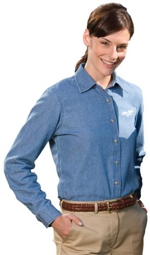 Edwards Womens Mid-Weight Denim Long Sleeve Shirt