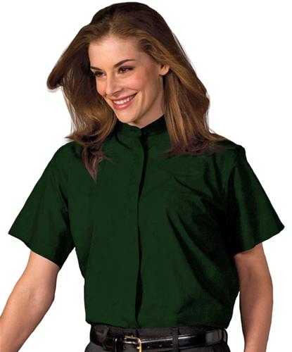 Edwards Womens Short Sleeve Banded Collar Shirt