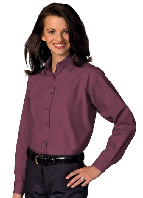 E30542 Edwards Womens Broadcloth Value Long Sleeve Shirt