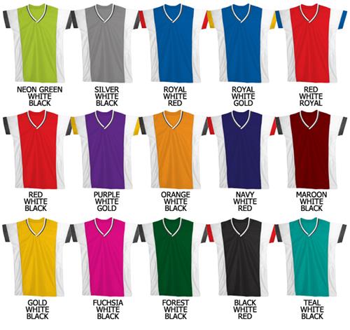 Basketball Dazzle Cloth 2 Color Cap Sleeve Jerseys. Printing is available for this item.