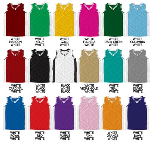 Basketball Textured Mesh Vneck Jersey w/Side Panel. Printing is available for this item.