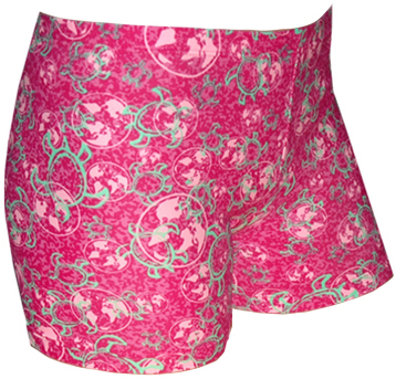 Plangea Spandex 6" Sports Shorts - Tuga Pink Print