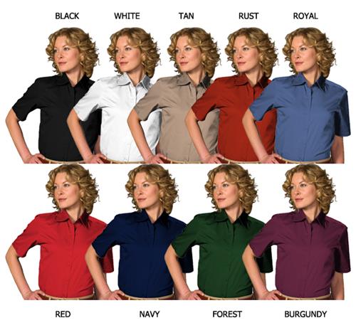 Edwards Women Cotton Plus Twill Short Sleeve Shirt