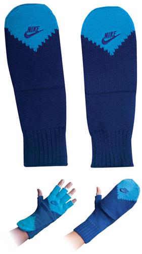 NIKE Metro Series Fingerless Glove/Mitten Blue