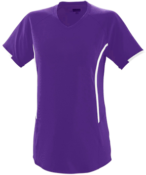 Augusta Womens Medium Purple/White Mesh Heat Jerseys. Decorated in seven days or less.