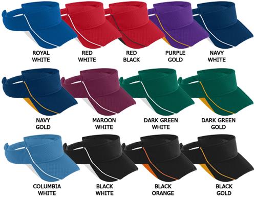 Augusta Sportswear Athletic Mesh Force Visors. Embroidery is available on this item.