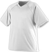 Augusta Youth Large White Striker Moisture Wicking Soccer Jersey