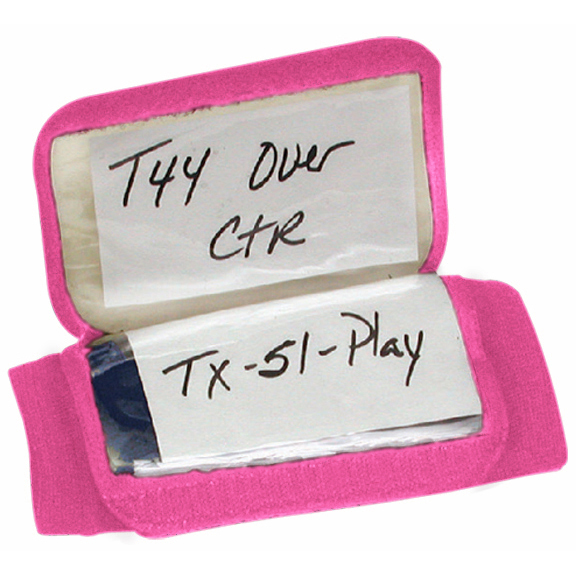 Neumann Pink Triple 3" x 5" Football Wrist Coach Soccer Equipment and