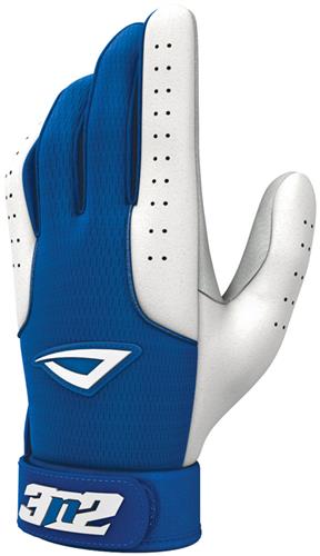 3n2 Sheepskin Leather Pro Bat Gloves Royal/White