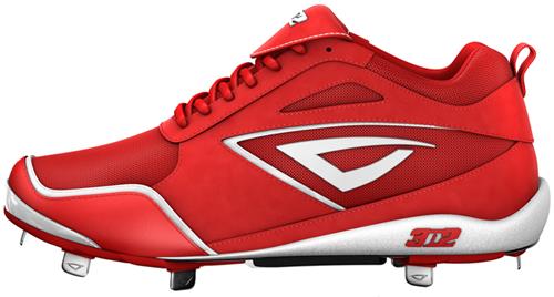 3n2 Women's Rally Fastpitch Metal Cleats Red