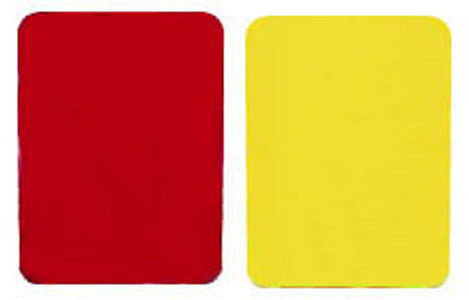 Champion Soccer Ref Red/Yellow Cards (pack of 2)