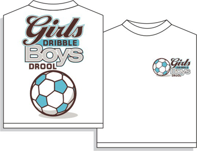 Girls Dribble soccer tshirt