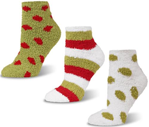World's Softest Cozy Spa Quarter Holiday Socks