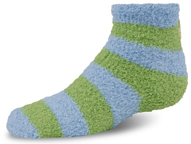 World's Softest Yth Cozy Spa Qtr Stripe Socks 6PR
