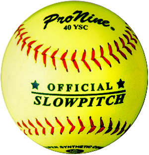 Pro Nine Official Yellow Slowpitch Softball (DZ)