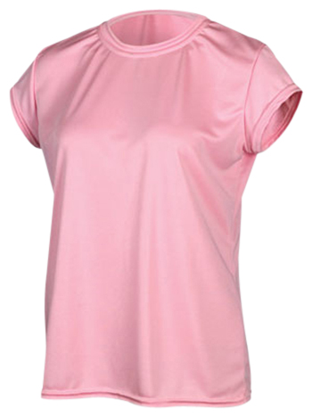 Game Gear Womens Solid Pink Performance Tech Tops. Decorated in seven days or less.
