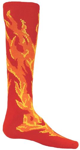 Adult Small (6-8.5) "Royal" Flame Over-the-Calf Knee High Socks 1-Pair