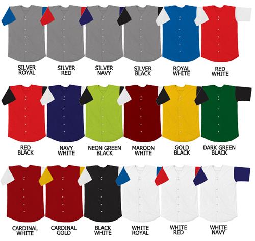 Baseball Pro-Weight Jersey w/Contrasting Sleeves. Decorated in seven days or less.
