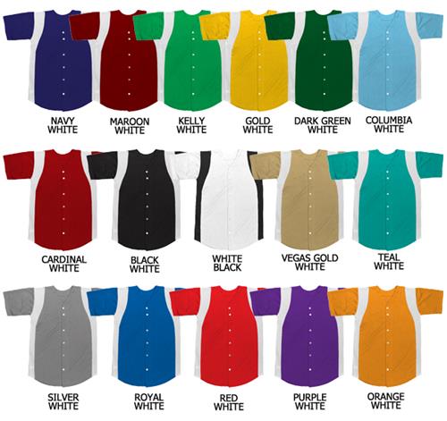 Baseball Double Knit/Pro-Weight Full Button Jersey. Decorated in seven days or less.