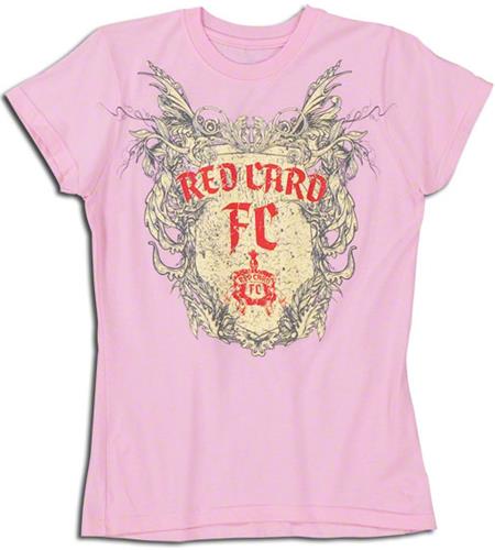 Redcard Football Club Womans Pink Crest T-Shirts