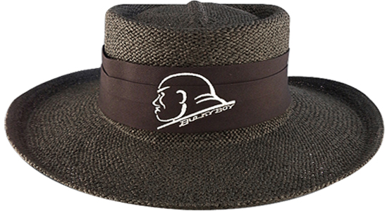 black straw gambler hat