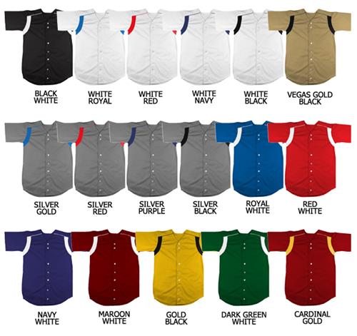 Baseball Pro-Style Double Knit Poly Jersey. Decorated in seven days or less.