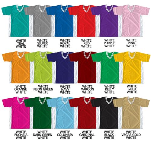 Soccer Dazzle Cloth Jersey Contrasting Panels. Printing is available for this item.