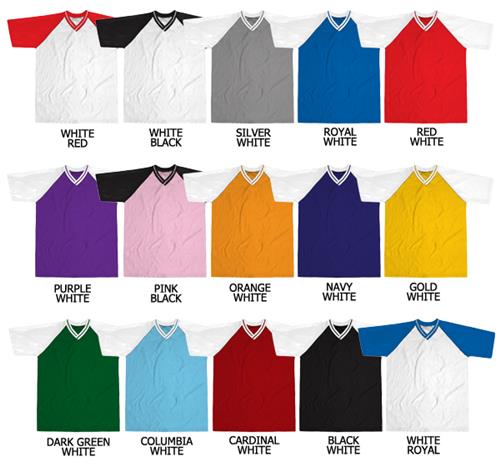 Soccer V-Neck Dazzle Cloth Jersey Raglan Sleeve