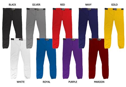 Baseball/Softball Double Knit Polyester Pants-C/O. Braiding is available on this item.