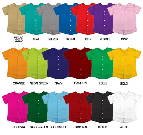 Softball Double Knit Full Button Jerseys Closeout. Decorated in seven days or less.