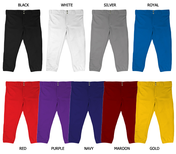 E32621 Softball Lowrise Elastic Waistband Pants