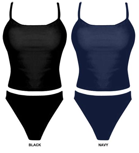 Adoretex Womens Solid Tankini Swimsuit
