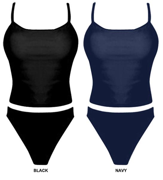 Adoretex Women's Solid Tankini Swim Suit at
