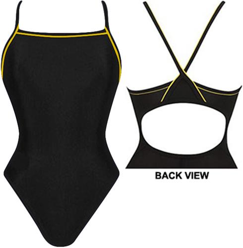 Adoretex Womens Thin Strap Swimsuit W/Piping