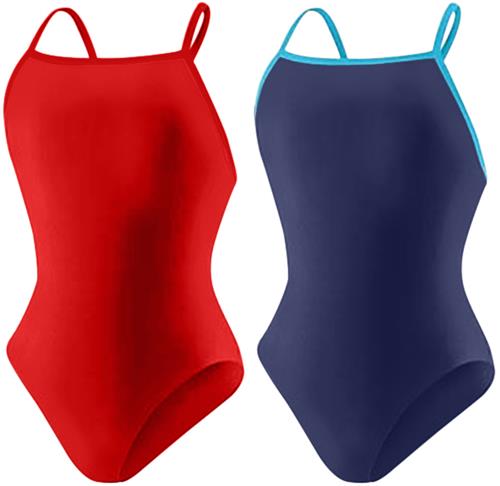 Adoretex Polyester Thin Strap 1 Piece Swimsuit
