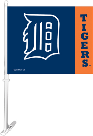 MLB Detroit Tigers 2-Sided 11" x 14" Car Flag