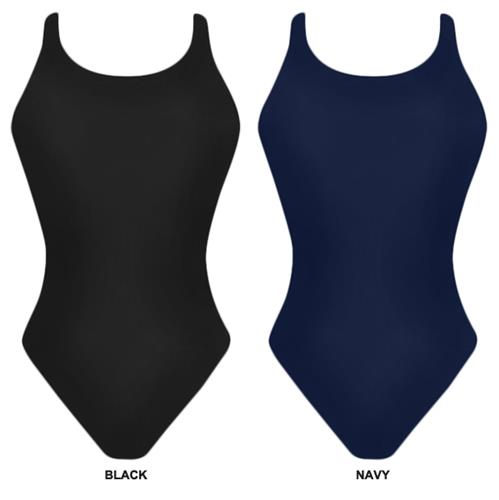 Adoretex Polyester Wide Strap 1 Piece Swimsuit