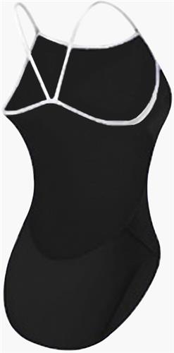 Adoretex Womens Poly Thin Strap Open Back Swimsuit
