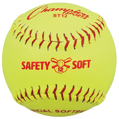 Champion 12" Syn. Leather Safety Softballs (DOZEN)