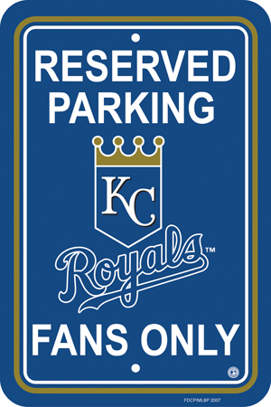 MLB Kansas City Royals Plastic Parking Sign