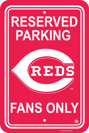 MLB Cincinnati Reds Plastic Parking Sign