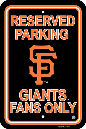 MLB San Francisco Giants Plastic Parking Sign